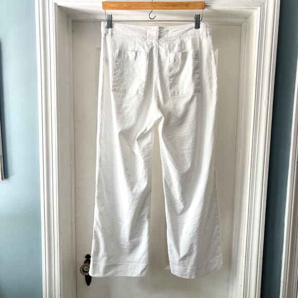 Frank & Eileen Wexford Wide Leg Pants Linen Blend White Size 8 - Picture 8 of 13